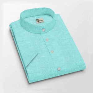 LB Leisure Men’s Green Regular Fit Short Sleeve Shirt