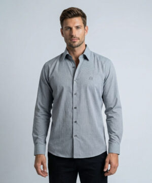 Envoy Sport Men’s Ash Checked Design Tailor Fit Shirt