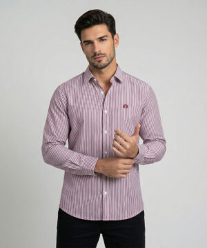 Envoy Sport Men’s Red Striped Design Tailor Fit Shirt