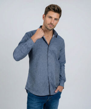Envoy Sport Men’s Dark Blue Printed Design Tailor Fit Shirt