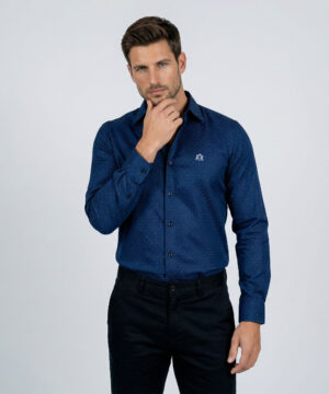 Envoy Sport Men’s Blue Dot Design Tailor Fit Shirts