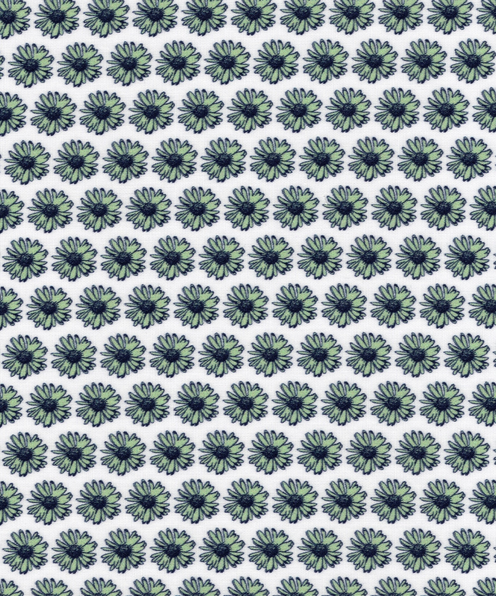 Envoy Classic Green & White Floral Cotton Lycra Shirt - Image 3