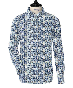 Envoy Classic Multicolor Floral Cotton Lycra Shirt