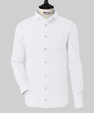 White Popcorn Texture Cotton Lycra