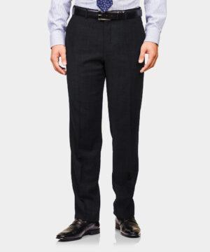 Charcoal Grey Plain Wool Blend Trouser Fabric