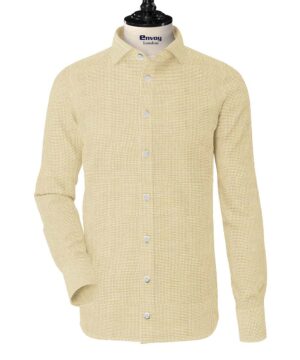 Refined Beige Plain Cotton Shirt