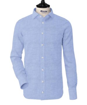 Envoy Premium Unique Blue Scales Cotton Shirt
