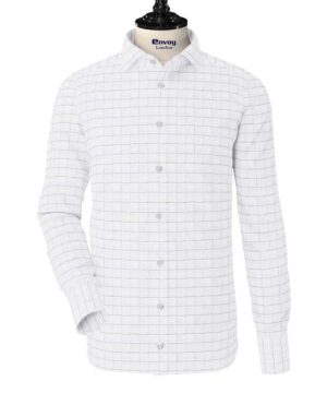 Envoy Linen Shirt - Off White Check