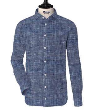 Envoy Linen Shirt - Blue Plain