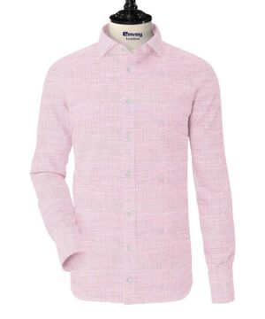 Envoy Linen Shirt - Pink Plain