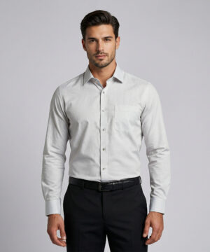 Envoy Platinum Men’s Ash Formal Wear Regular Fit Shirt