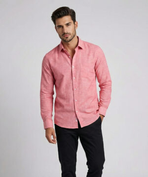 Envoy Sport Men’s Pink Casual Wear Tailor Fit Shirt