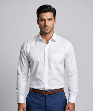 Envoy Classic Men’s White Formal Wear Tailor Fit Shirt