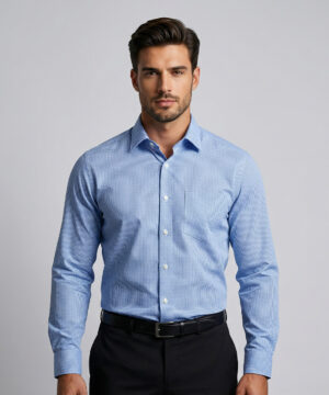Envoy Classic Men’s Blue Formal Wear Regular Fit Shirt