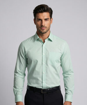 Envoy Classic Men’s Green Formal Wear Regular Fit Shirt