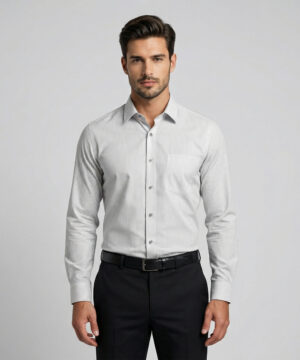 Envoy Classic Men’s Grey Formal Wear Regular Fit Shirt