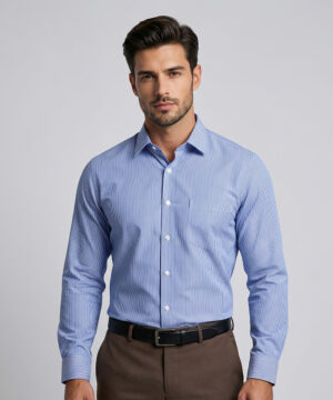 Envoy Platinum Men’s Light Blue Formal Wear Tailor Fit Shirt