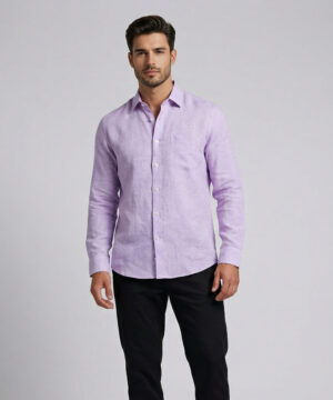 Envoy Sport Men’s Purple Casual Wear Tailor Fit Shirt